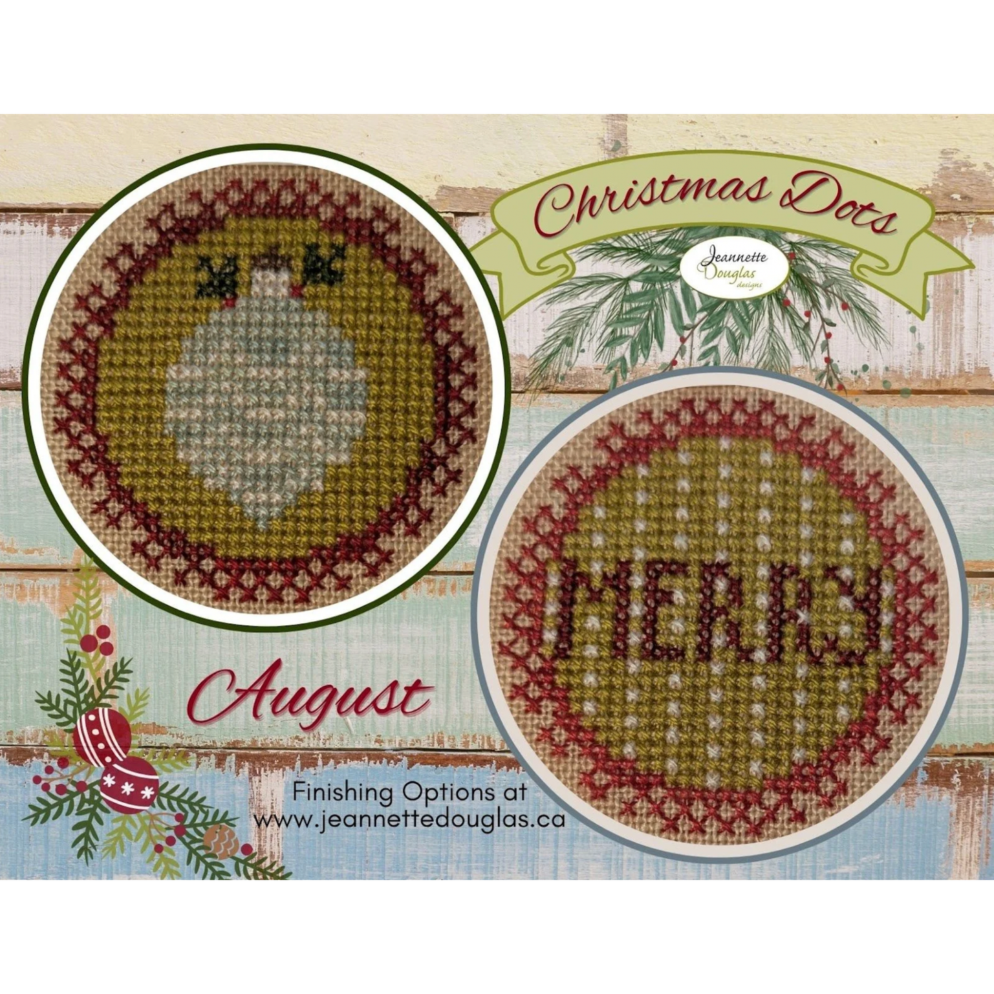Jeannette Douglas Designs | Christmas Dots Series - August
