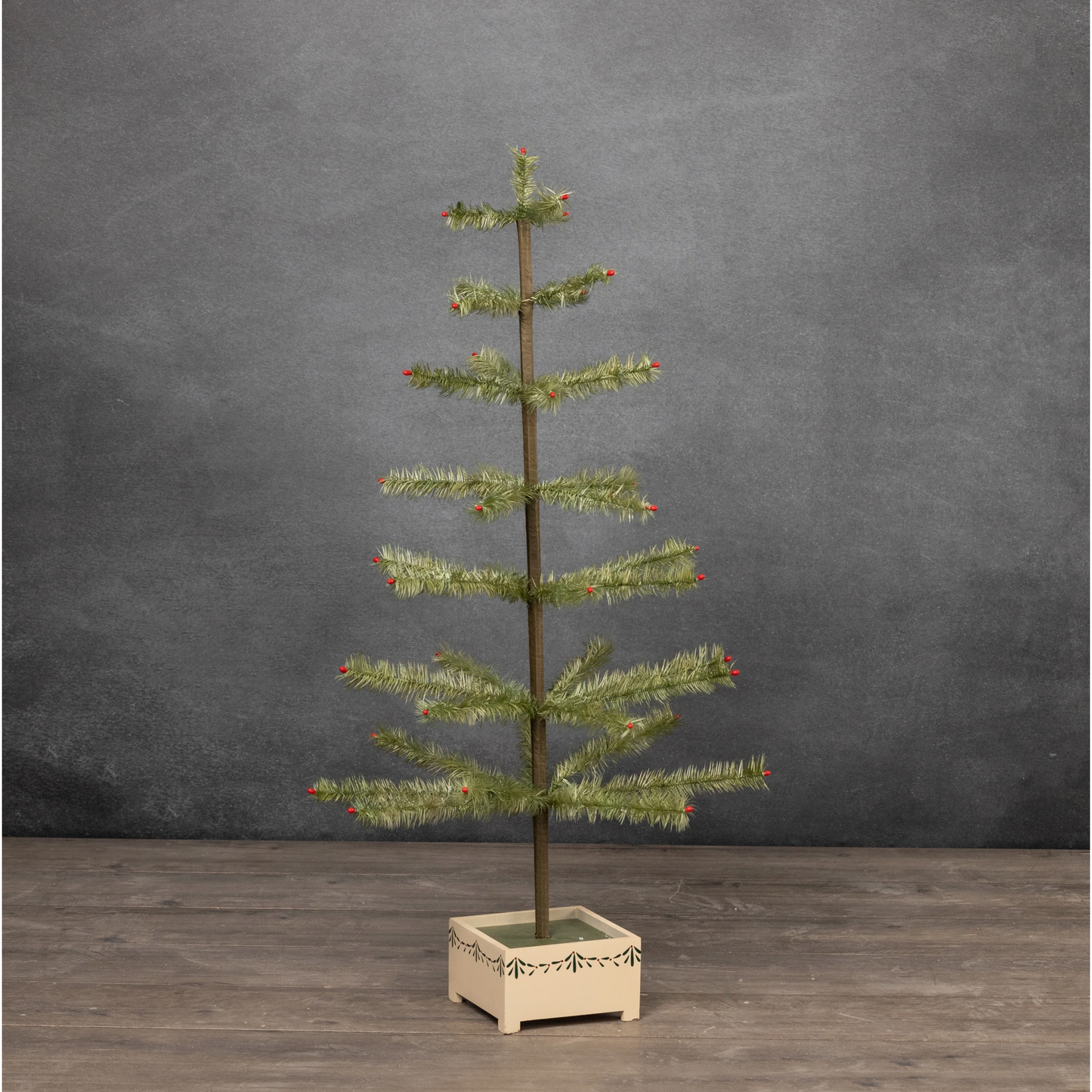 36" Green Feather Tree