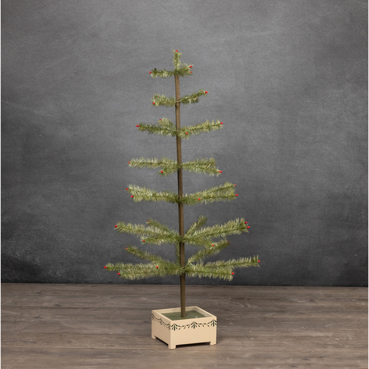 36" Green Feather Tree
