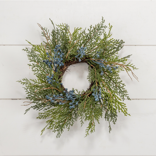 12" Cedar & Berries Candle Ring
