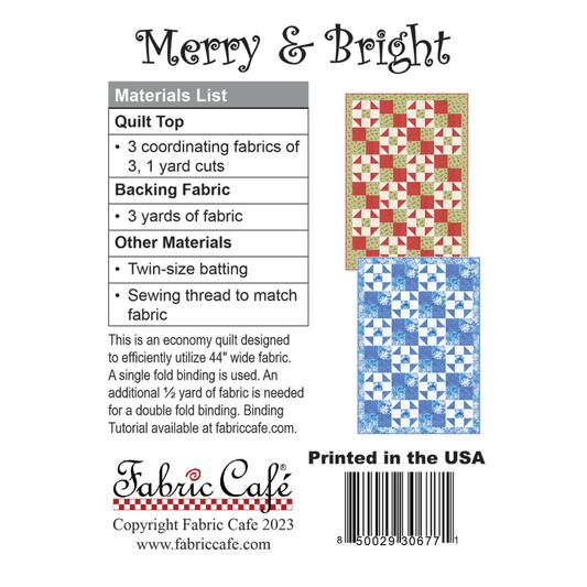 Fabric Cafe ~ Merry & Bright Quilt Pattern