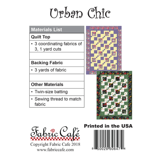 Fabric Cafe ~ Urban Chic Quilt Pattern