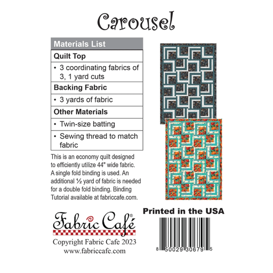Fabric Cafe ~ Carousel Quilt Pattern