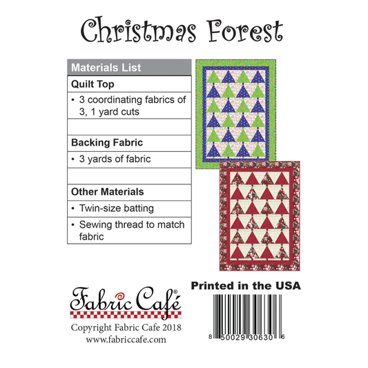 Fabric Cafe ~ Christmas Forest Quilt Pattern