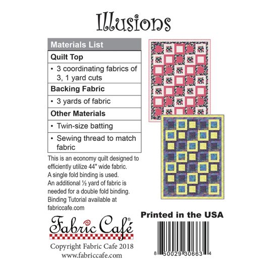 Fabric Cafe ~ Illusions Quilt Pattern