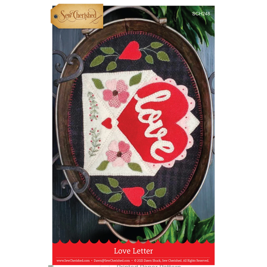 Sew Cherished ~ Love Letter Wool Applique Pattern