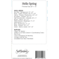 Sew Cherished ~ Hello Spring Wool Applique Pattern