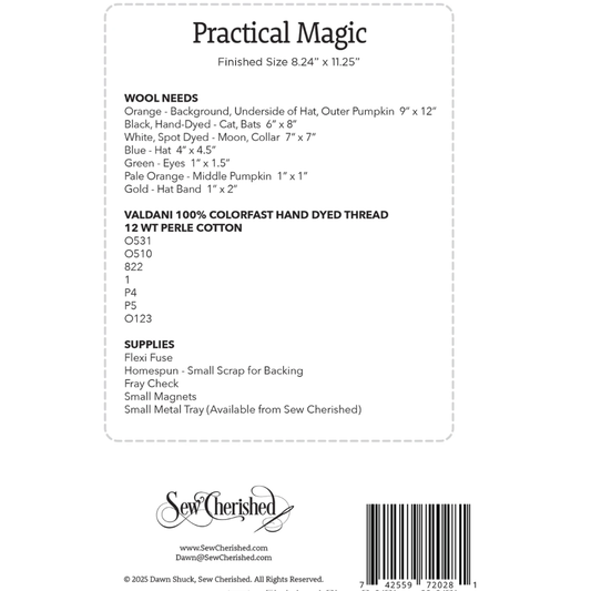 Sew Cherished ~ Practical Magic Wool Applique Pattern
