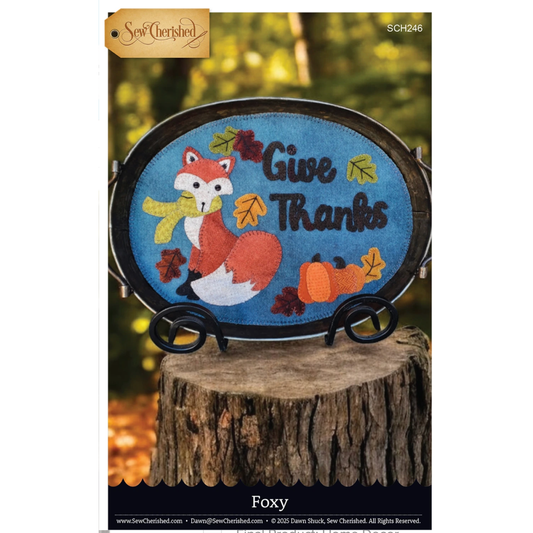 Sew Cherished ~ Foxy Wool Applique Pattern