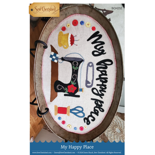 Sew Cherished ~ My Happy Place Wool Applique Pattern