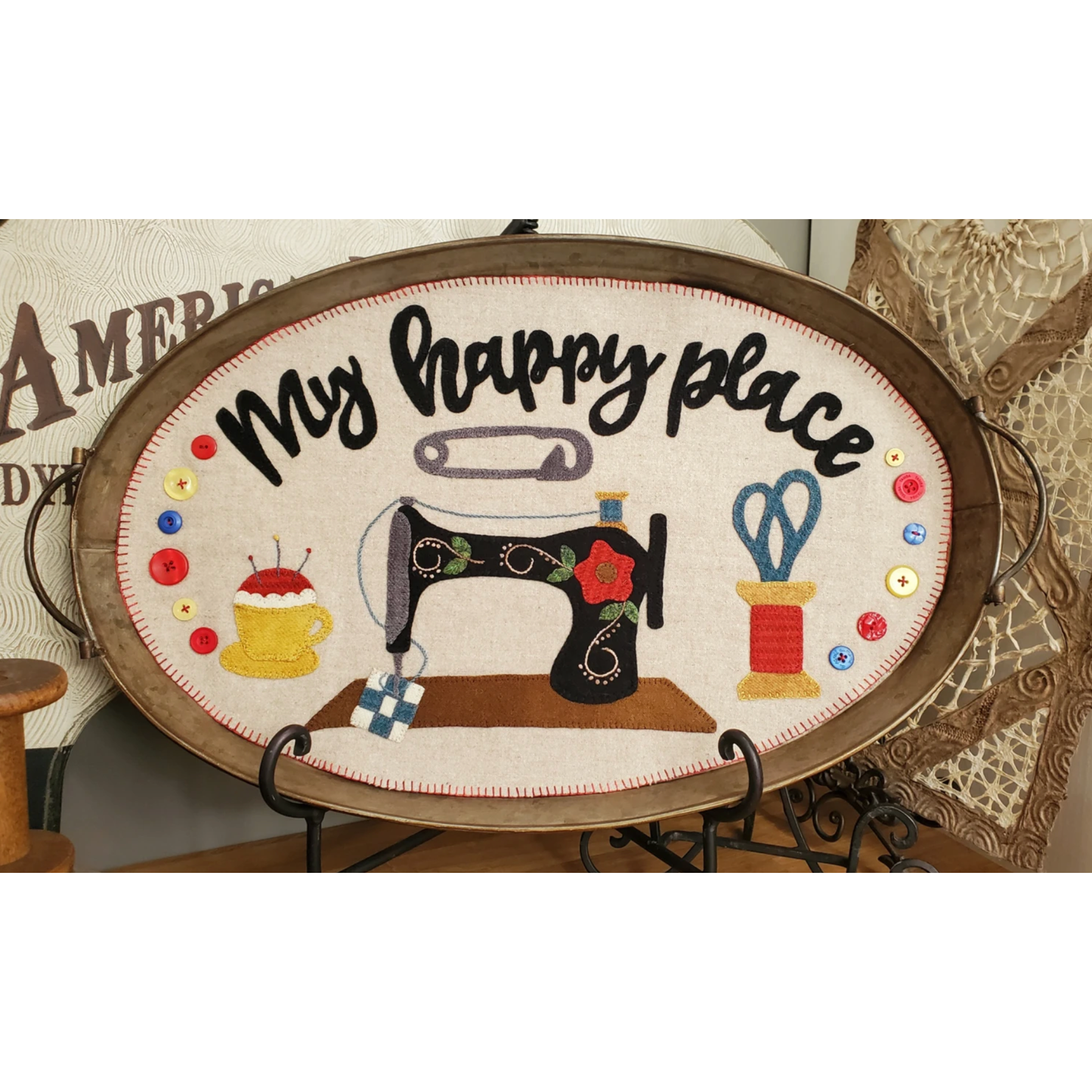 Sew Cherished ~ My Happy Place Wool Applique Pattern