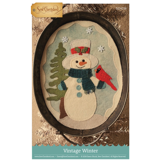 Sew Cherished ~ Vintage Winter Wool Applique Pattern