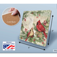 "Holiday Cardinal" Ceramic Stone Trivet 8" Square