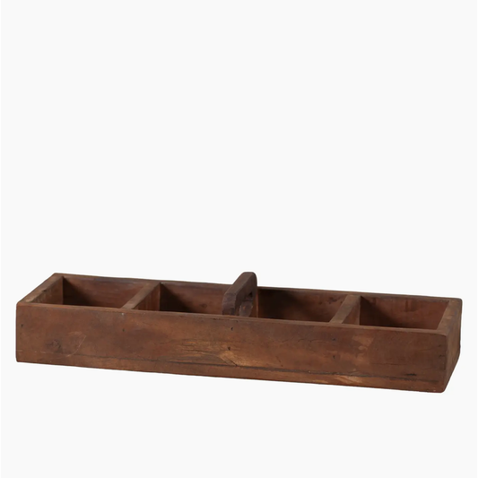 18-Inch Vintage Wooden Brickmold with Handle