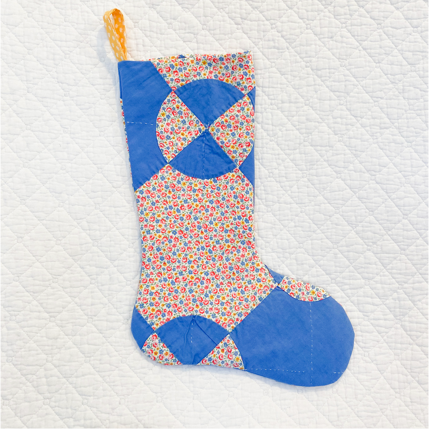 Dellwood Designs | Vintage Quilt Christmas Stocking