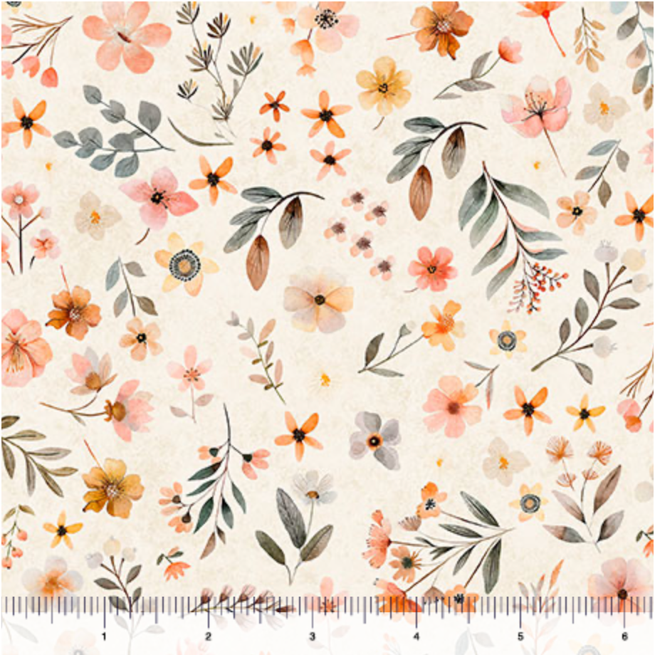 Hedgehugs ~ Floral Toss ~ 31416 E Cream