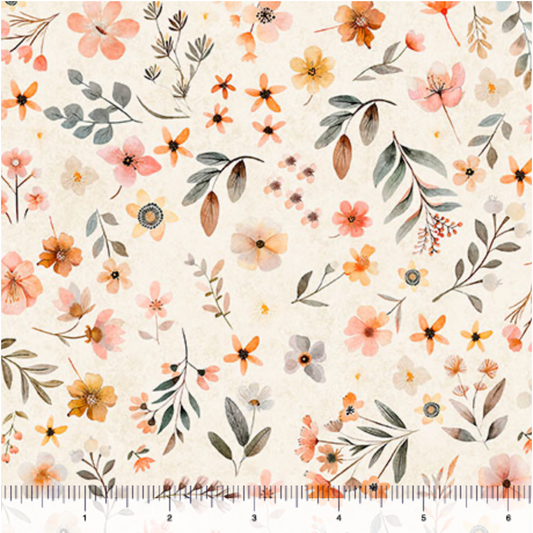 Hedgehugs ~ Floral Toss ~ 31416 E Cream