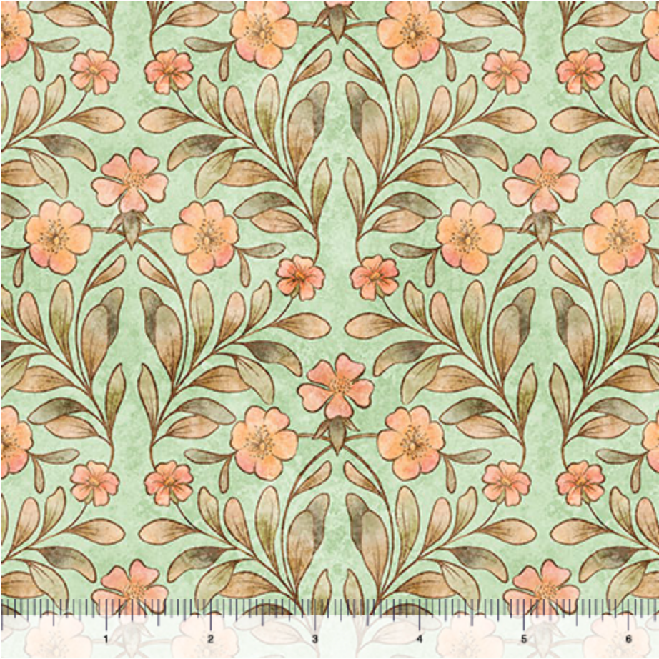 Hedgehugs ~ Floral & Leaf ~ 31417 H SAGE