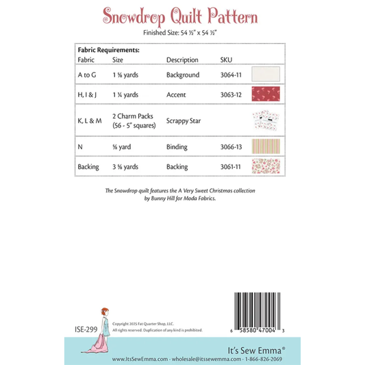 It's Sew Emma ~ Snowdrop Quilt Pattern