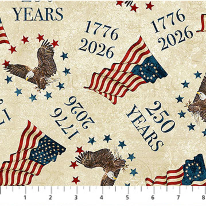 America 250 ~ 250 Toss ~ DP28370 12 Beige Multi