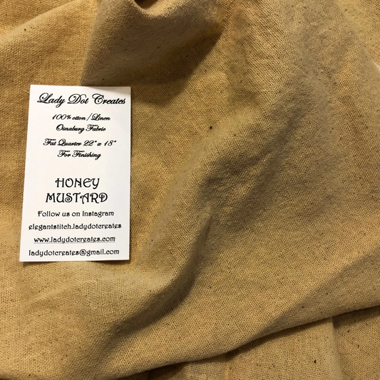 Lady Dot Creates | Hand-Dyed Osnaburg - Honey Mustard
