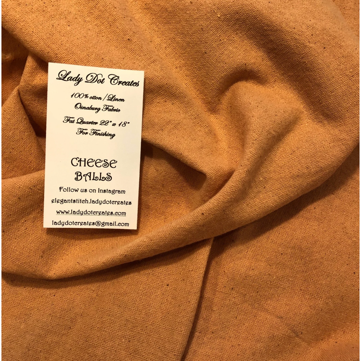 Lady Dot Creates | Hand-Dyed Osnaburg - Cheese Balls