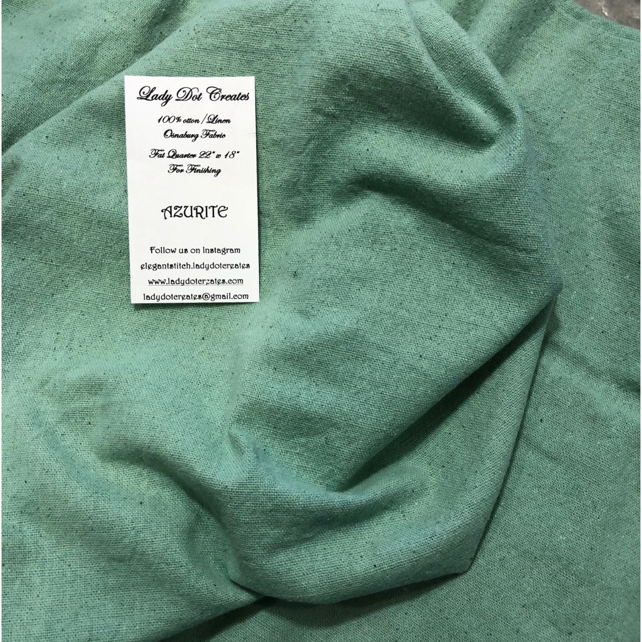 Lady Dot Creates | Hand-Dyed Osnaburg - Azurite