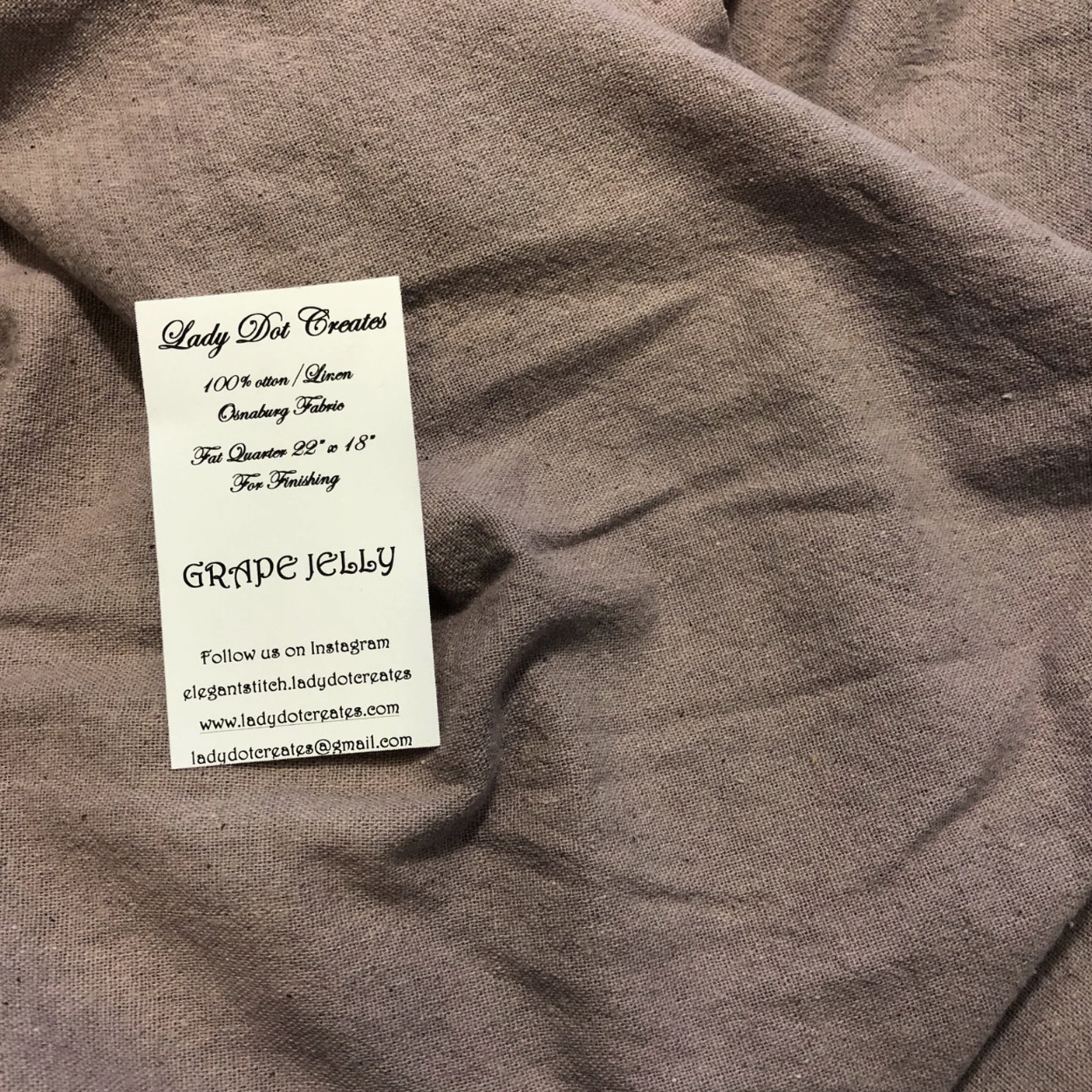 Lady Dot Creates | Hand-Dyed Osnaburg - Grape Jelly