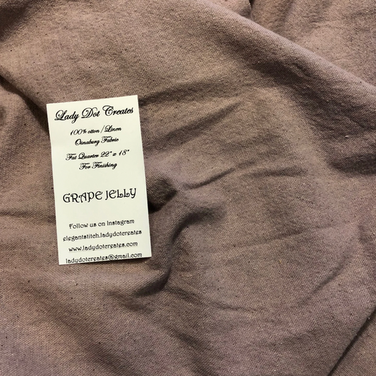 Lady Dot Creates | Hand-Dyed Osnaburg - Grape Jelly