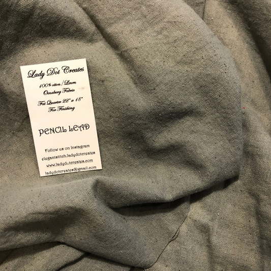 Lady Dot Creates | Hand-Dyed Osnaburg - Pencil Lead