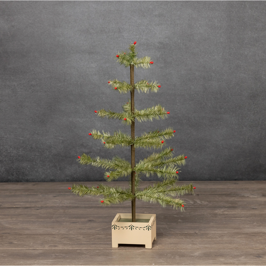 24" Green Feather Tree