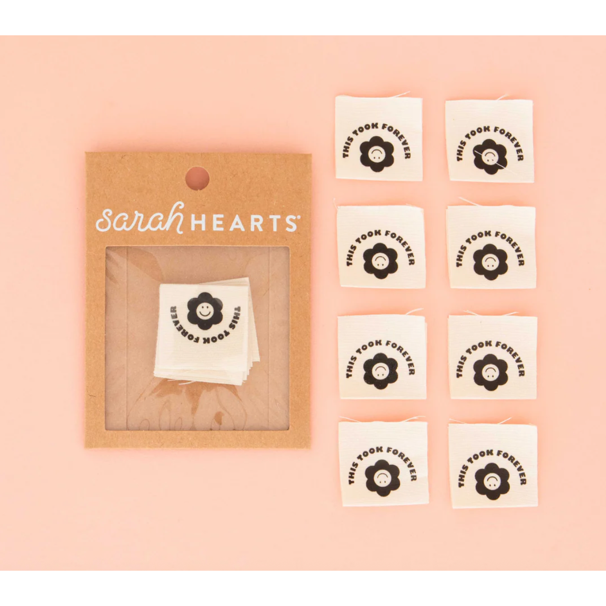 Sarah Hearts ~ This Took Forever Organic Cotton Labels