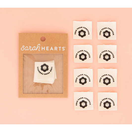 Sarah Hearts ~ This Took Forever Organic Cotton Labels