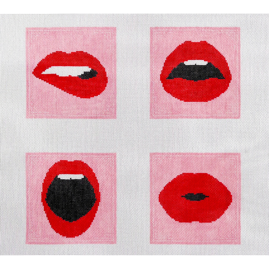 Allison Ivy Designs | Red Lips Coaster Set