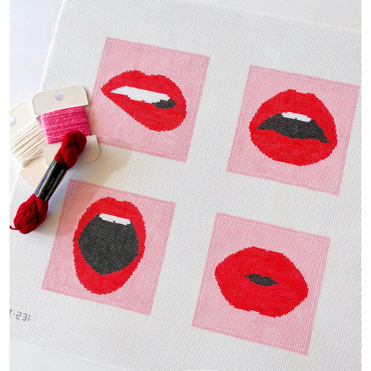 Allison Ivy Designs | Red Lips Coaster Set