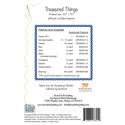 Bound to be Quilting ~ Treasured Things Quilt Kit