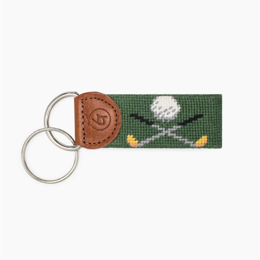 Needlepoint Keychain | Golf