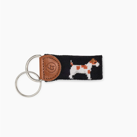 Needlepoint Keychain | Jack Russell
