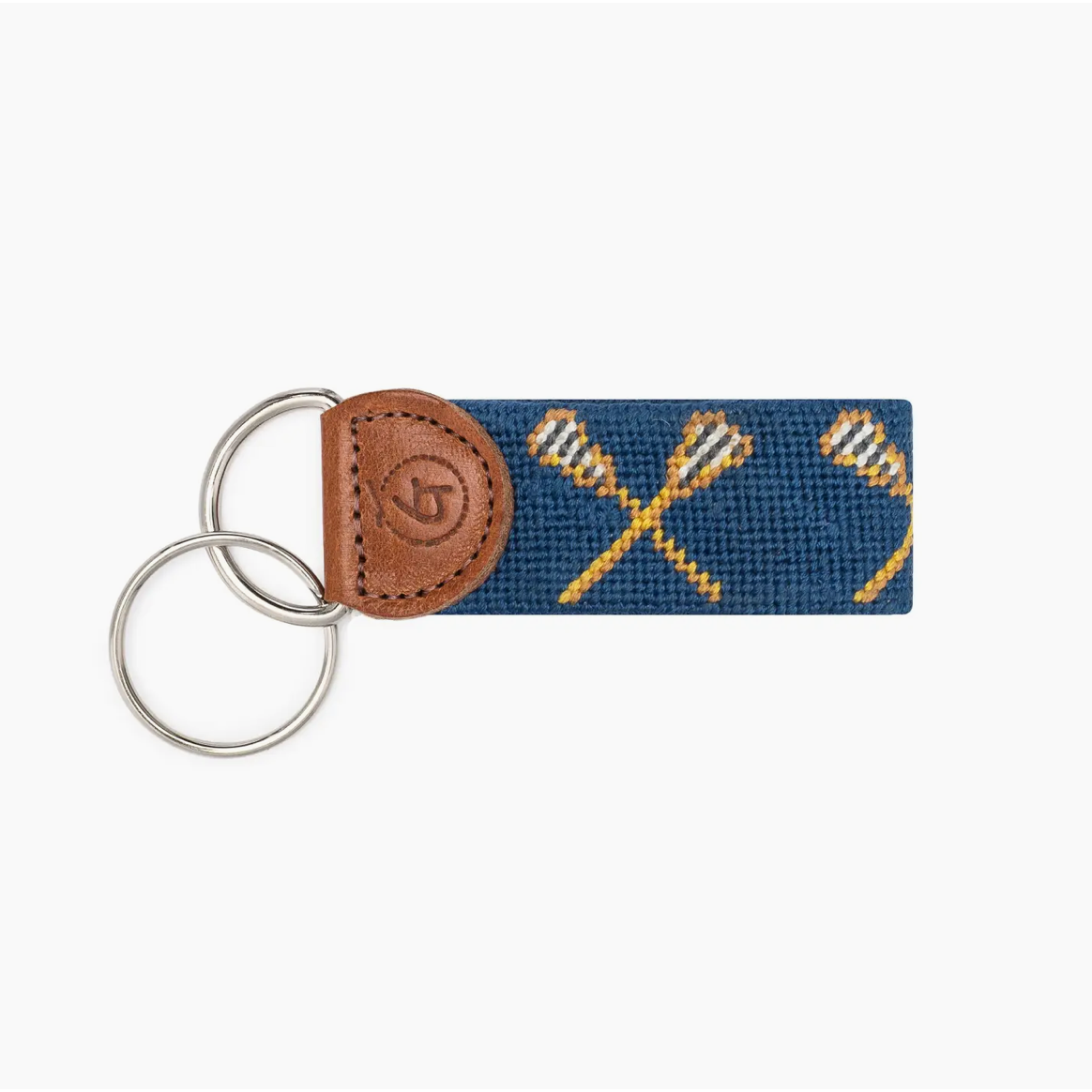 Needlepoint Keychain | Lacrosse