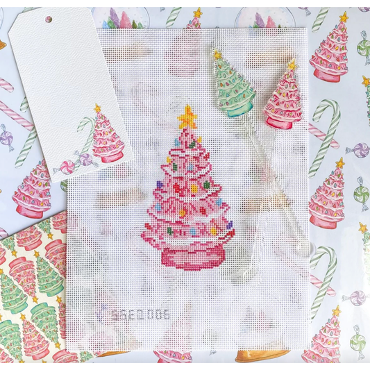 Stitch Style Needlepoint | Emily Quigley: Pink Tree Needlepoint Canvas