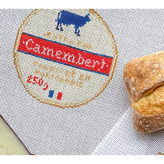 Stitch Style Needlepoint | Camembert Cheese Needlepoint Canvas