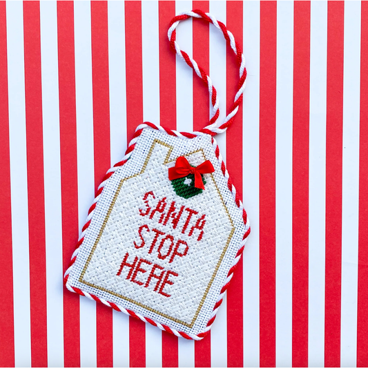 Stitch Style Needlepoint | Santa Stop Here Needlepoint Canvas