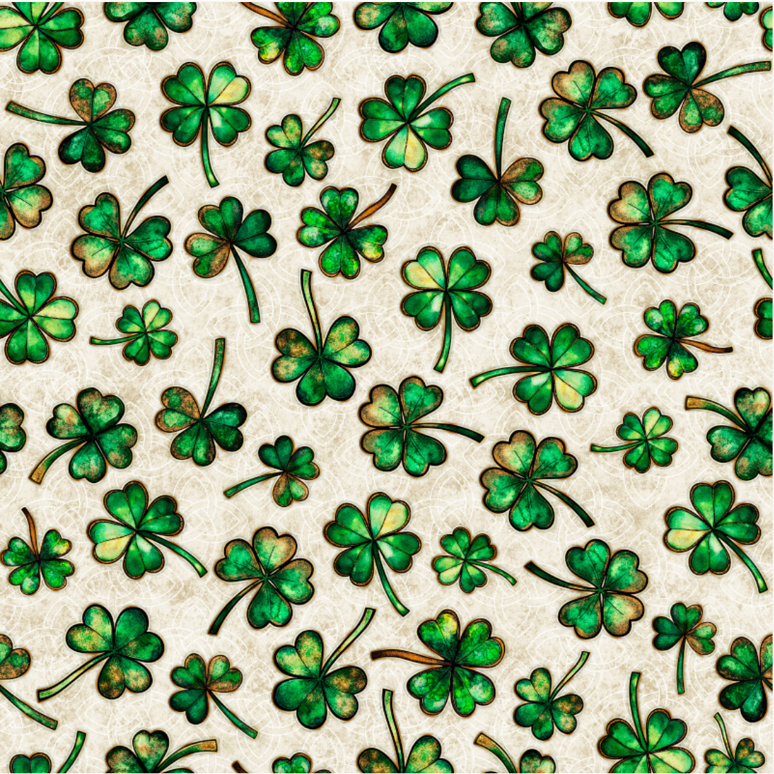 Spirit of Ireland ~ Shamrocks ~ 31654 E Tan