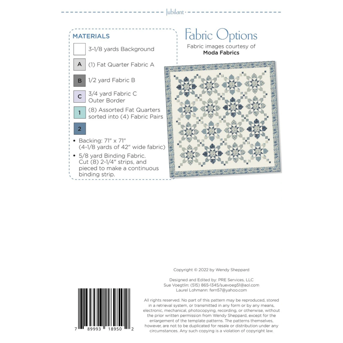 Wendy Sheppard ~ Jubilant Quilt Pattern