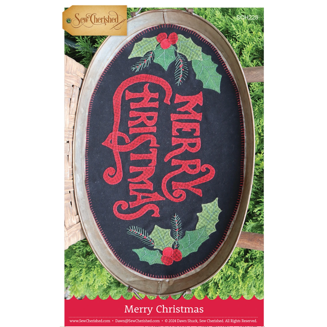 Sew Cherished ~ Merry Christmas Wool Applique Pattern