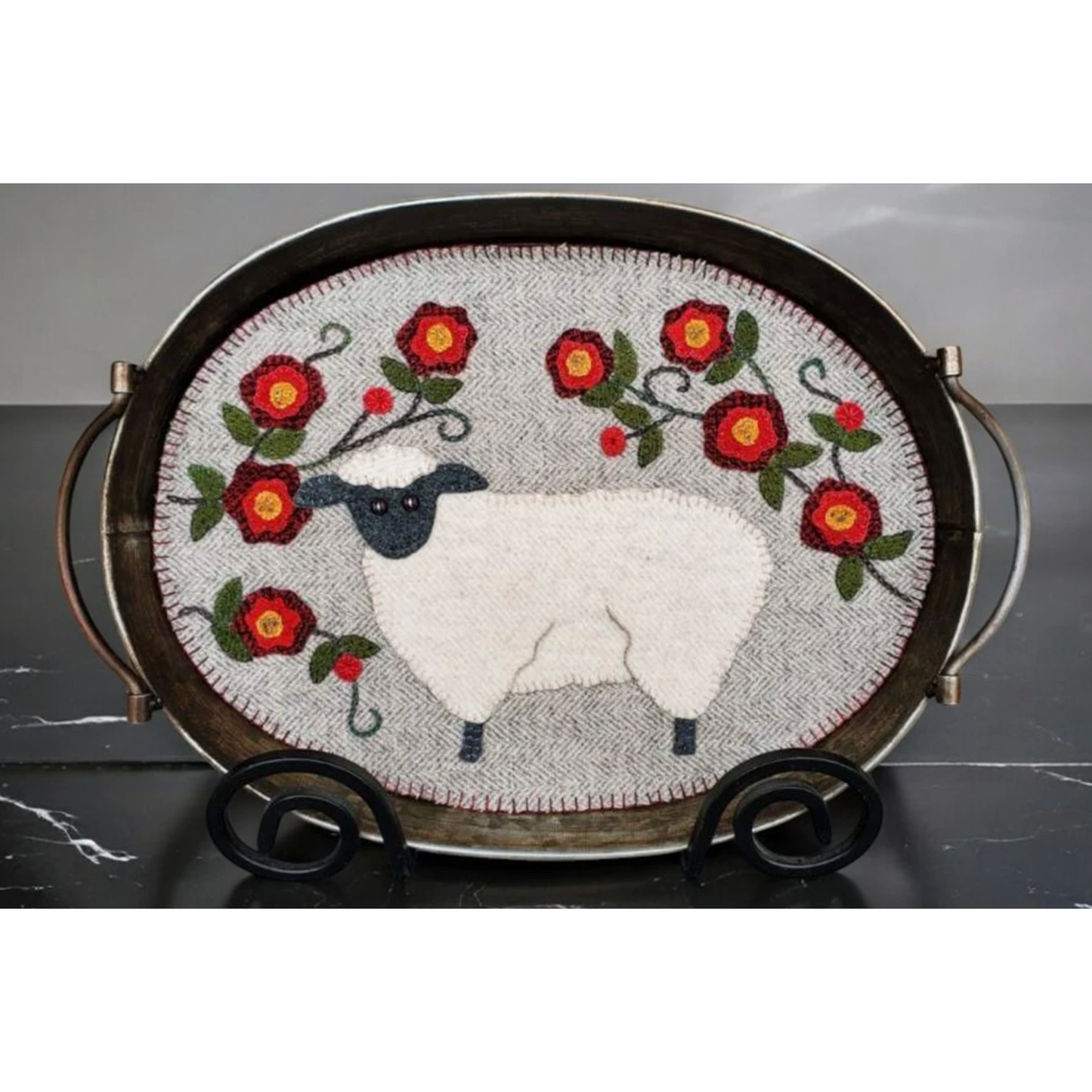 Sew Cherished ~ Ewe in the Flowers Wool Applique Pattern