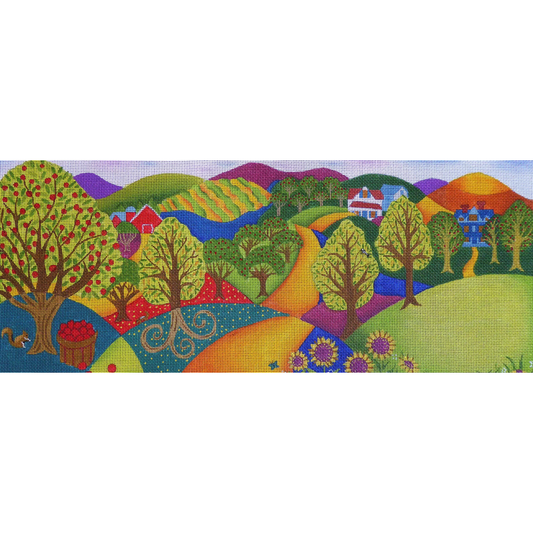 Love You More Needlepoint | Orchard Landscape