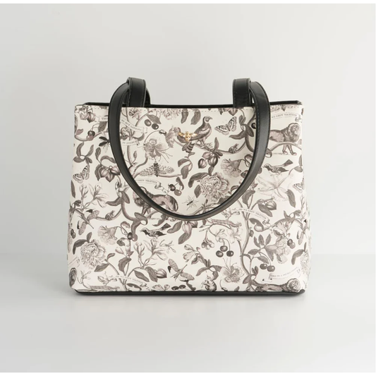 Fable England | Tree Of Life Monochrome Small Tote - Black/White