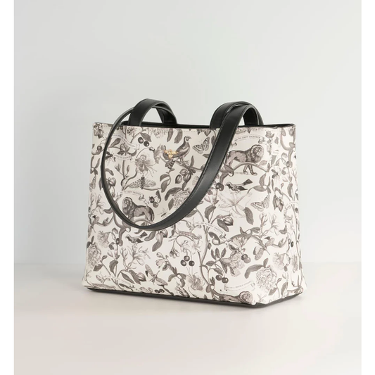 Fable England | Tree Of Life Monochrome Small Tote - Black/White