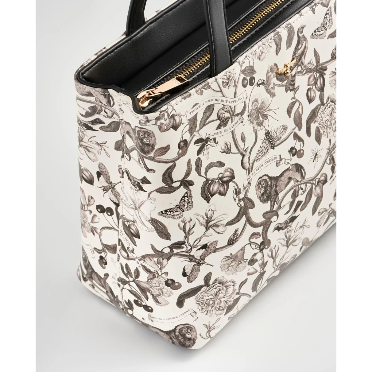 Fable England | Tree Of Life Monochrome Small Tote - Black/White